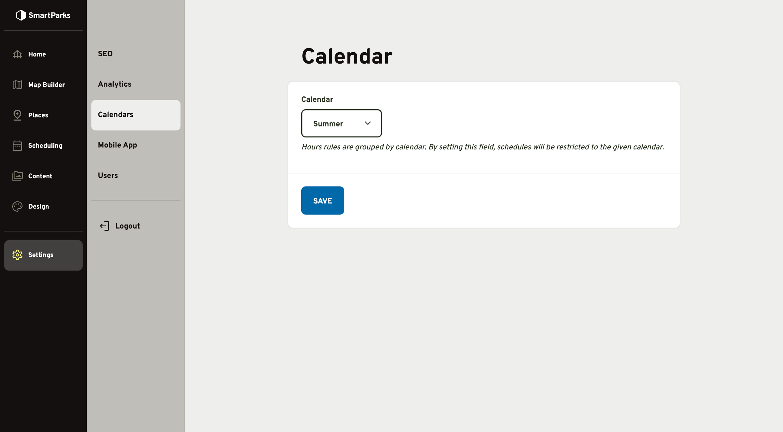 Changing the current calendar