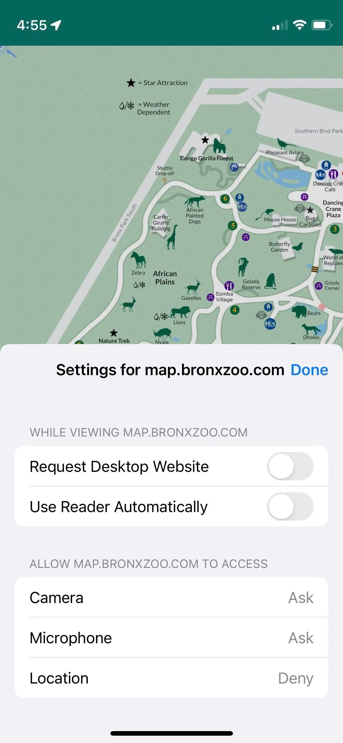 Location setting